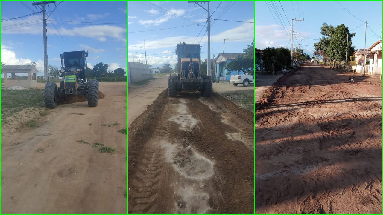 Estradas e ramais da zona rural são beneficiados por patrolamento com máquina motoniveladora