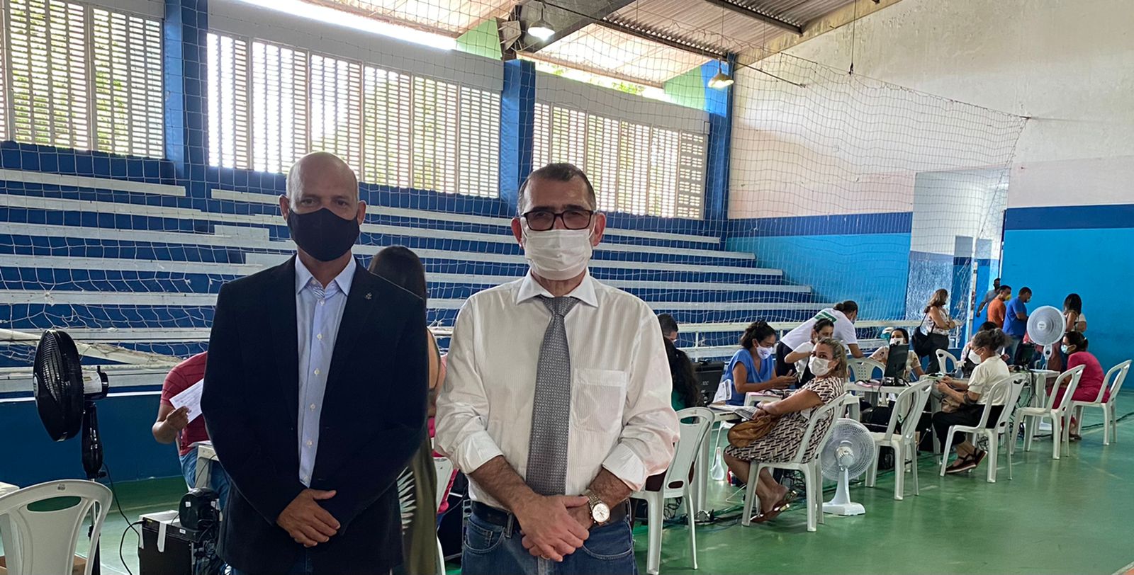 Foto: Delegado Lauro Jonas, do Conselho Federal de Administração, e secretário de Gestão, Arnaldo Vianna