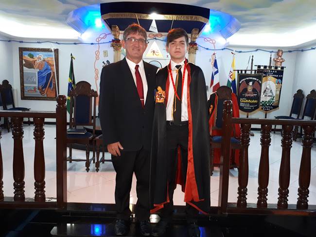 Luiz com o pai Marcos Kuzma