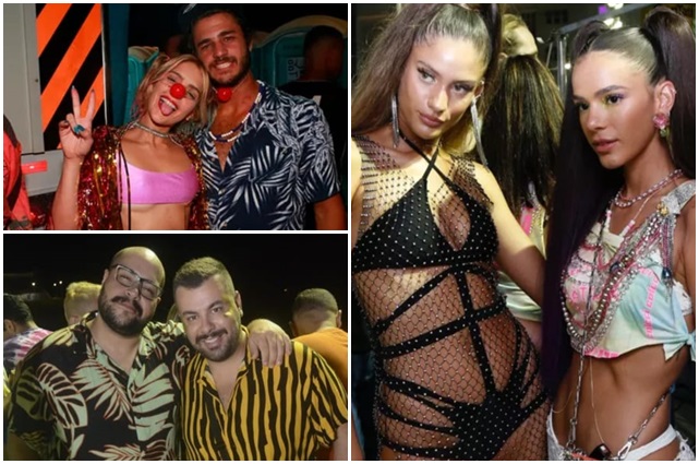 Isabella Santoni e o namorado / Tiago Abravanel e o marido, o produtor Fernando Poli / Laura Fernandez e Bruna Marquezine