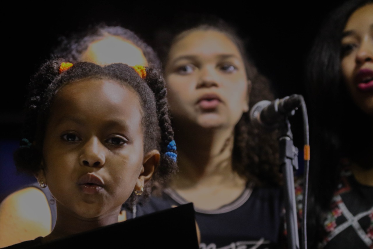 Coral Eunacantos durante apresentação no festival