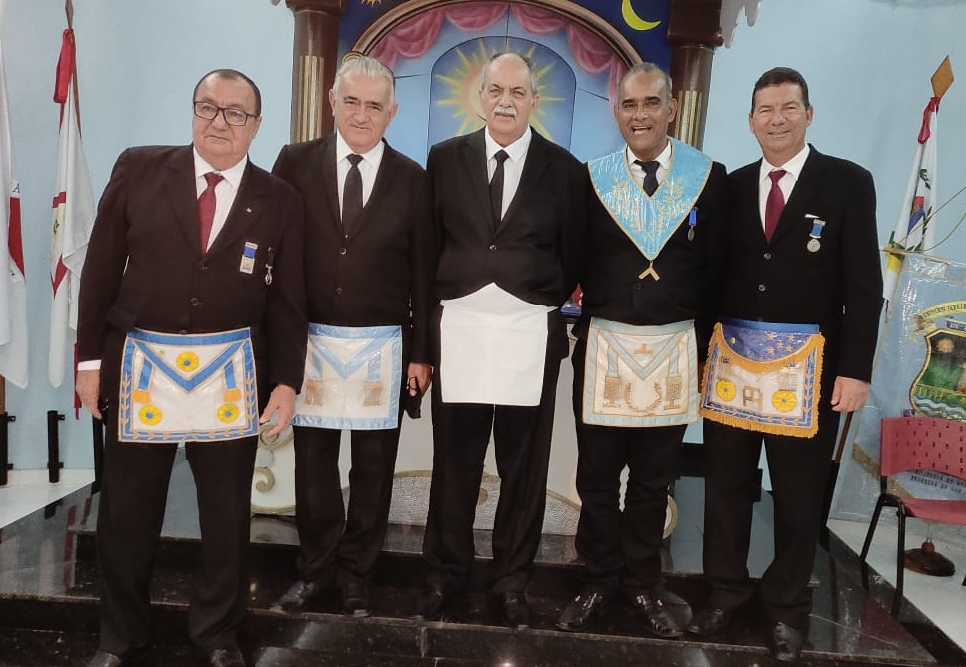 Idalício Viana / Vivaldo Carvalho / René Viana / Washington Souza (Venerável) / Evaristo Viana/