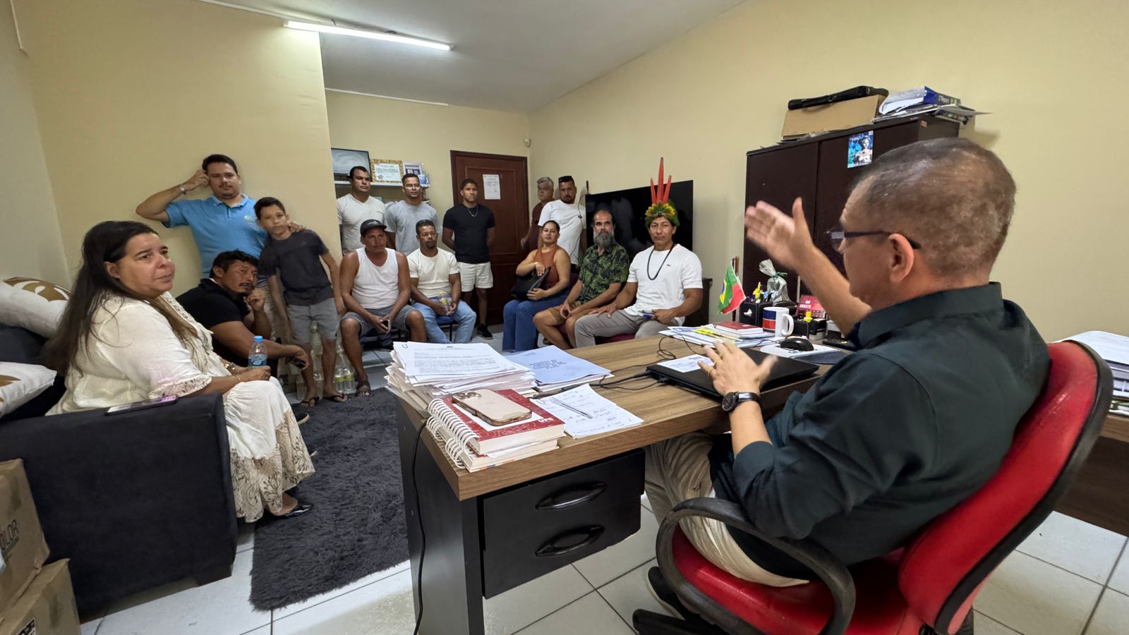 Josemar Siquara- Secretário da Casa Civil, em reunião com lideranças comunitárias de Caraíva, Nova Caraíva e região 