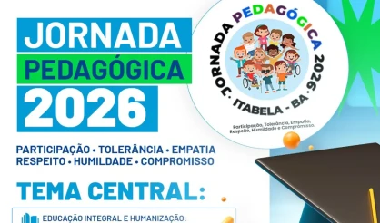 Prefeitura promove Jornada Pedagógica 2026 no dia 03 de março e reforça compromisso com a educação
