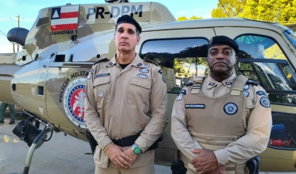 Helicóptero da PMBA chega ao Extremo Sul para reforçar combate ao crime organizado