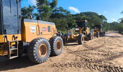Serviços de manutenção das estradas estão concentrados nos acessos a
Caraíva e Praia do Espelho