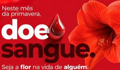 No mês da primavera, doe sangue; seja a flor na vida de alguém