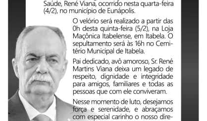 A CAAB comunica, com profundo pesar, o falecimento do Sr. René Martins Viana, pai do nosso secretário-geral adjunto e diretor de Saúde, René Viana