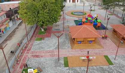Distrito de Vera Cruz ganha praça revitalizada com novos espaços de lazer e convivência